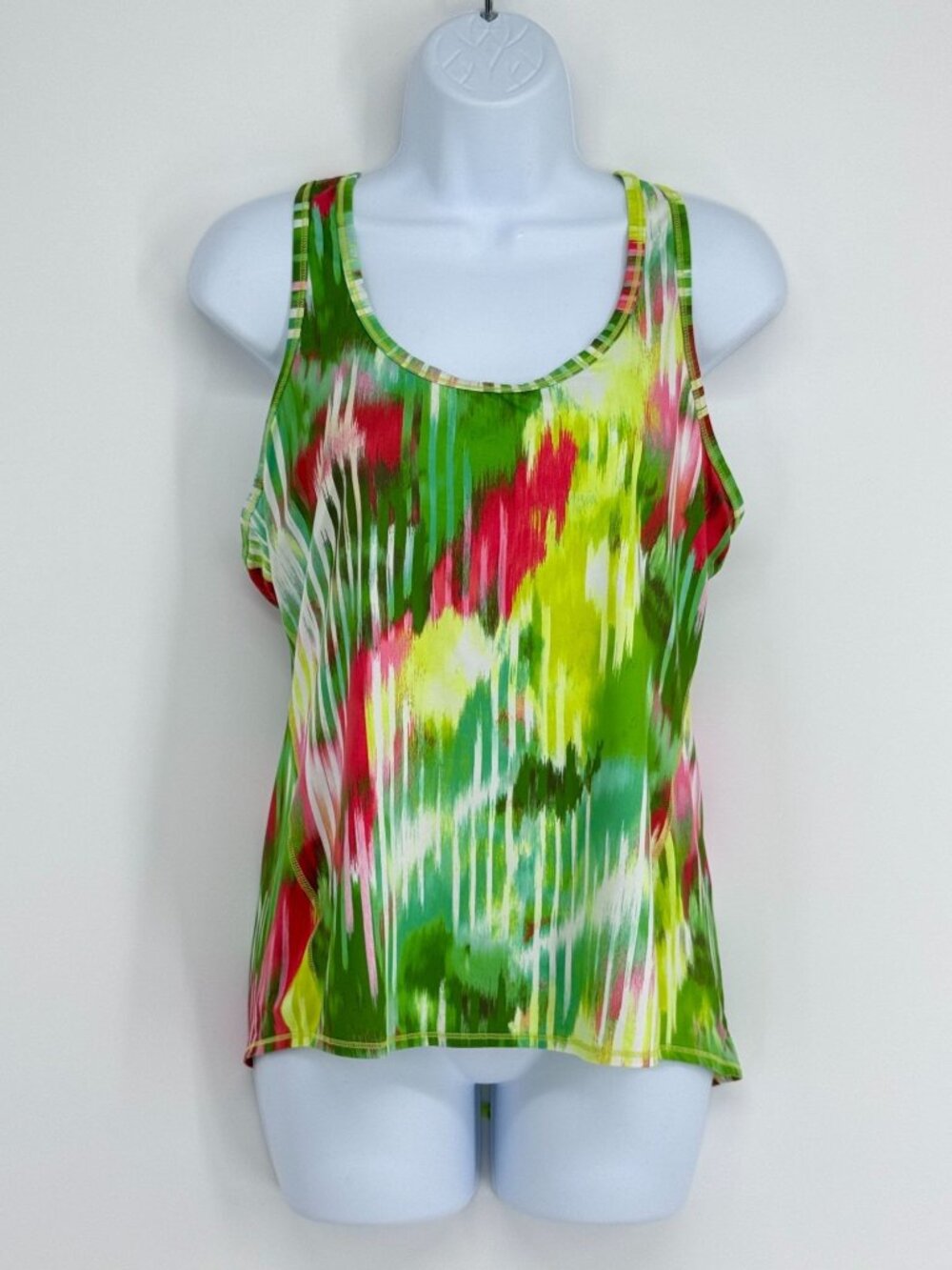 Athleta Multicolor Racerback Tank Top Medium Vibrant Activewear